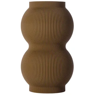 3D Vase Dekovase Danna XL 38cm Bodenvase Deko Vase Pampasgras Trockenblumen (Braun)