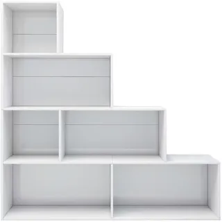 vidaXL Bücherregal 155 x 24 x 160 cm Weiß