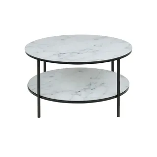 Couchtisch rund Bergeggi , weiß , Maße (cm): H: 45  Ø: 80