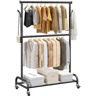 Vevor Garderobenständer Rollbar Schwarz