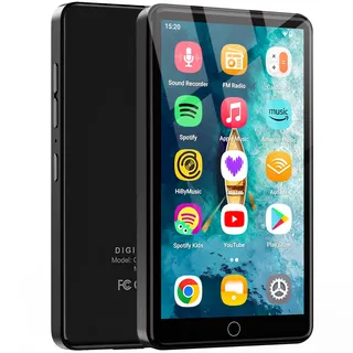 160 GB MP3 Player mit Android 13 OS, 4.02 Zoll MP3 Player mit Bluetooth und WiFi, 1080P HD MP4 Player, Musik Player mit vorinstallierten von Spotify, Audible und Play Store