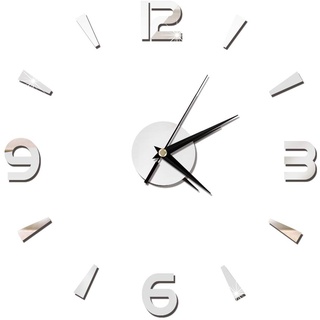 Wanduhr, 1 mm Acryl Spiegel Wanduhr Aufkleber Nordischen Stil Modernes Deko Wand Uhren DIY Uhrzeiger für Wohnzimmer, Schlafzimmer, Büro(D.)