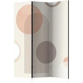 murando - Paravent Raumteiler Abstrakt, 135x172 cm, 3-teilig, Wohnzimmer | Mobiler Sichtschutz, sofort einsatzbereit, Holzrahmen, ideal fürs Wohnzimmer oder Büro, geruchsneutral, lichtbeständig