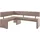 Eckbank OTTO HOME "Charissa", braun (schlamm), B:190cm H:90cm T:140cm, Holzwerkstoff, Massivholz, Sitzbänke, Eckbank, in 3 Größen, verschiedene Qualitäten