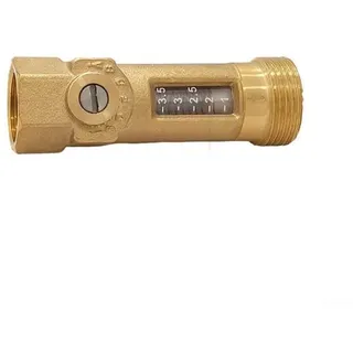 DN15DN20 Ausgleichsventil, Federdurchflussmesser, Messing-Durchflussmesser, 1–3,5 l/min 2–8 l/min, All-Kupfer-Durchflussmesser, interner externer Drahtanschluss, 81 mm, Gelb