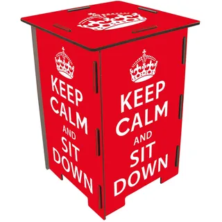 Werkhaus Photohocker Keep Calm 30 x 42 x 30 cm Rot