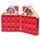 Wiederverwendbarer Adventskalender Rotes Weihnachtshaus 21 x 9 x 30 cm
