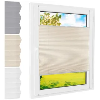 Foxx Plissee Plissee Klemmfix creme B 85 H 140 85 cm x 140 cm