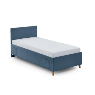 Meise Möbel Cool Polsterbett inkl. Bettkasten Holzfuß massiv eichefarbig - Ocean - 130