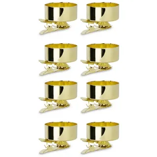 RIFFELMACHER & WEINBERGER Teelicht Teelichtklammern gold 4,8x4x3,5cm 8 Stück