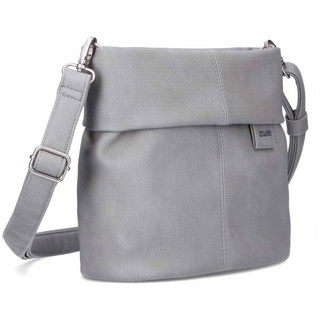 Zwei Damen Handtasche Mademoiselle M8 Umhängetasche 3 Liter klassische Crossbody Bag aus hochwertigem Kunstleder (canvas-grey)
