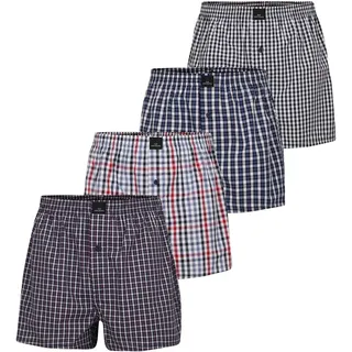 Götzburg Boxershorts kariert blau 6 4er Pack