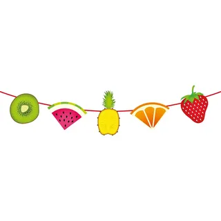 Hawaii-Wimpelkette Früchte 6 Meter