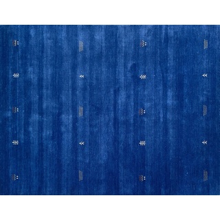 Gabbeh Teppich Blau 100% Wolle 200x300 cm Handgewebt Orientteppich G64T6