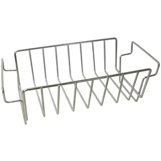 SANTOS Edelstahl-Rippchen & Bratenhalter - 2in1 Rippchen Halter & Bratenkorb - 38 x21 x13,5 cm - Edelstahl-Spare-Rib-Halter für Gasgrill- oder Kohlegrill