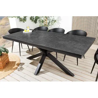 riess-ambiente Gartentisch GALAXIE 180cm anthrazit (Einzelartikel, 1-St), Outdoor · Keramik · Aluminium · Terrasse · wetterfest · Modern Design schwarz 180 cm x 77 cm x 90 cm
