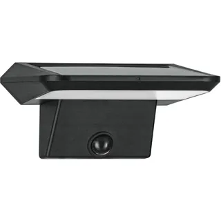 EGLO LED Wandlampe außen Porrassa, Outdoor Solarlampe mit Bewegungsmelder und Dämmerungssensor, Außenlampe solar aus schwarzem Kunststoff, IP44
