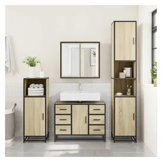 vidaXL Waschbeckenunterschrank 80 x 60 x 33 cm Braun