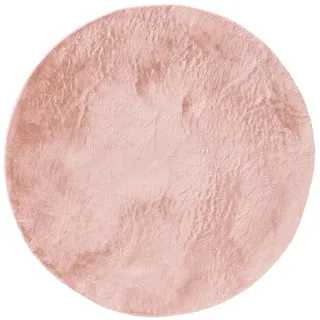benuta Furry Fellteppich 80 x 80 cm Rosa