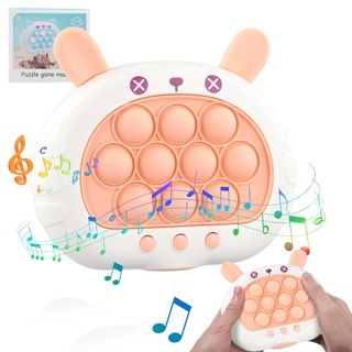 Towwoo Quick Push Spiel v2.0, [Upgraded 50 Level] Pop It Fidget Elektronisches Sensorspiel Silikon Spielzeug für Jungen Mädchen, Puzzle Pop Bubble Game Geschenk für Kinder und Erwachsene (Kaninchen)