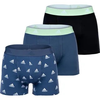 adidas, Herren, Unterhosen, 3er Pack Active Flex Cotton Retro Short / Pant, Blau, (XXL, 3er Pack)