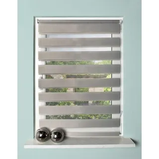HOME WOHNIDEEN Doppelrollo STRIPES 50 x 150 cm grau