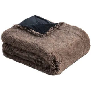 IBENA Kunstfell Kuscheldecke 150 x 200 cm Braun