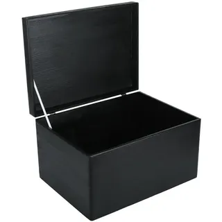 Creative Deco Holzkiste 40 x 30 x 24 cm 1-tlg. schwarz