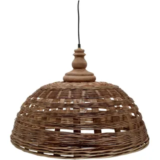 Chic Antique Rattan Hängelampe Ø 62 cm – Landhausstil, 43 cm, Ø 62 cm