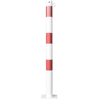 Schake Absperrpfosten Ø 60 mm 90 cm Weiß/Rot