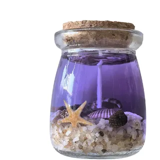 Gel-Duftkerze, Muschel-Gelwachskerze, Aromatherapie-Kerze, Duftkerze, tragbare Duftkerzen, Gel-Kerze, Ozeanmotive, dekorative Kerzen für entspannendes Ambiente