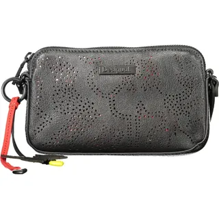 Modische Damen-Tasche in Schwarz: Verstellbarer Gurt & Schlüsselanhänger - Schwarz