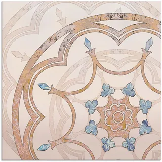 Alu-Dibond-Druck ARTLAND "Boho Mandala", beige (farbe bild(er): natur), B:50cm H:50cm, Bilder, für Innen- und Außenbereich geeignet, Outdoorbild