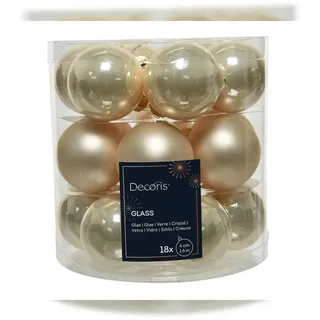 Christmas Decorations 18 Stück kleine Christbaumkugeln Weihnachtsbaumkugeln champagner