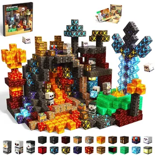 Magnetische Bausteine Bauspielzeug 100 Pieces Magnetbausteine für Kinder Montessori Kreative Spielzeug ab 3 4 5 6 7 8 Jahre Junge und Mädchen Magnetic Blocks Geschenke für Kinder Meine Lavawelt