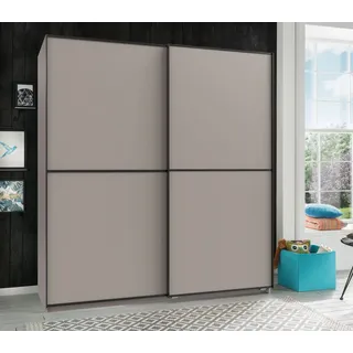 WIMEX Schwebetürenschrank Ulm 180 x 205 x 0 cm Grau/Schwarz