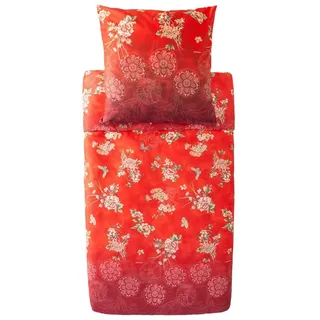 Bassetti Bettwäsche Granfoulard Bettwäsche ESPERIDI, hohe Druckqualität mit beständigen Farben rot
