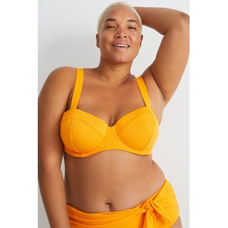 Bikini-Top mit Bügel-wattiert-LYCRA® XTRA LIFETM, Orange, 95 D