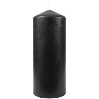 HS Candle Wachskerzen Schwarz Stumpenkerzen Ø6cm x 13,5cm - Kerze in vielen Farben, Lange Brenndauer - Hergestellt in EU - Kerzen Blockkerzen - Wachs