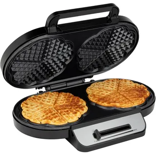 Clatronic WA 3745 Waffelautomat edelstahl/schwarz