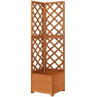 vidaXL Eck-Spalier mit Pflanzkasten 40x40x150cm Massivholz Tanne