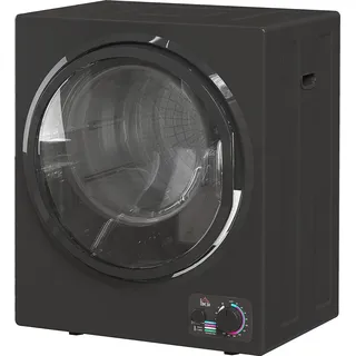 HOMCOM Wäschetrockner mit Abluft, elektrischer Wäschetrockner 850 W, Kapazität 4 kg, 4 Trockenmodi, 2 Heizstufen, Edelstahlbehälter, für Wohnung, Haus, Studentenwohnheim, Schwarz   Aosom