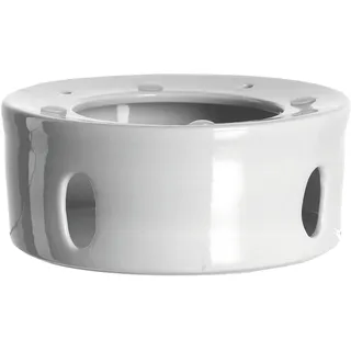 Montana soul Porzellan-Stövchen, 1 Stück, Stövchen für Teekanne, Teewärmer, Kaffeewärmer aus Keramik, weiß, Ø 14 cm, 057279