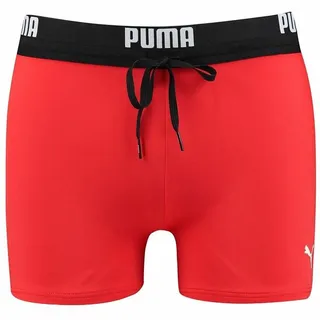 Herren Badehose Puma Logo Swim Trunk Boxer Rot - M