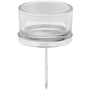Teelichthalter, silber, 5 cm Ø, 4 Stück