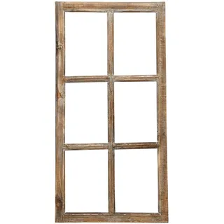 Fenster / Holzfenster Rahmen 43cm x 85cm Dekofensterrahmen braun Antik