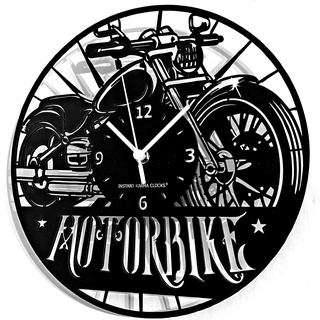 Instant Karma Clocks | Wanduhr Motorradrennen Motorbike, Motorrad Fahren Geschenkidee Motorradliebhaber