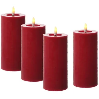 441 LED Kerzenset LINA 15 cm rot 4 St.