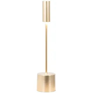 Zafferano - Carolina LED-Tischlampe mit Touch-Dimmfunktion, wiederaufladbar, für den Innen- und Außenbereich geeignet, gebürstetes Messing