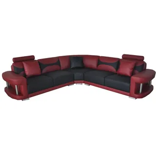 Leder Modern XXL Couch Wohnlandschaft Ledersofa Sofagarnitur Sofa L-Form mit USB